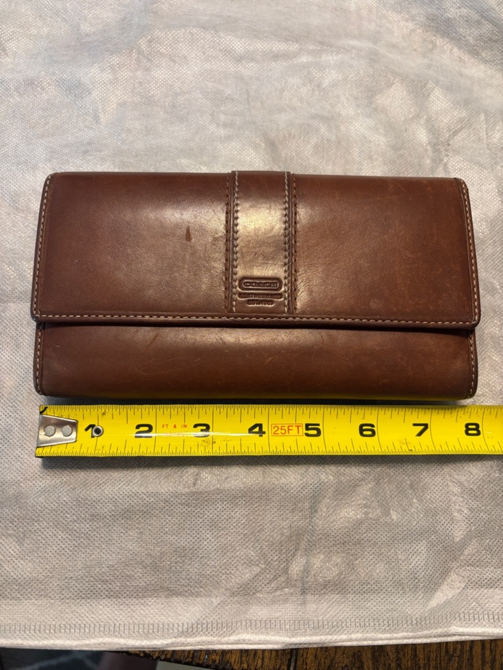 Coach Brown Leather Continental Wallet - Picture 14 of 15